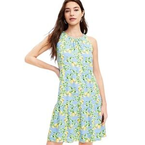 Loft Lemon Tiered Swing Dress Size